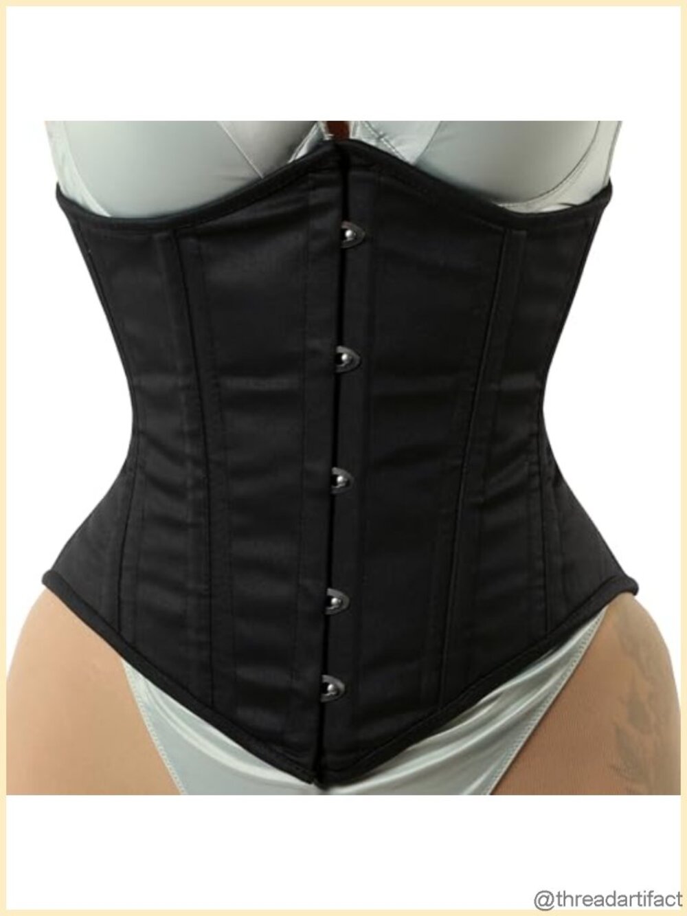 Heavy Duty Double Steel Boned Cotton Underbust Waist Training Corset